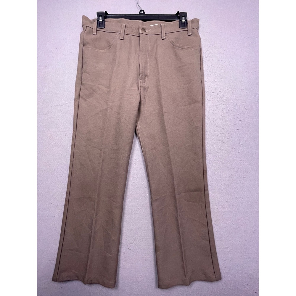 Levi's Panatela Action Slacks Polyester Brown W36 L30 Mens